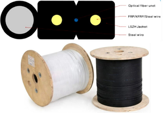 2 Kabel van de kerng657a1 de Openluchtftth Daling LSZH Jaket met Houten Trommel